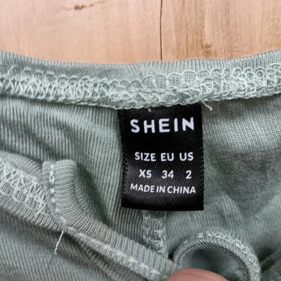 Extra small light teal tie up in front around waist maternity pants - Picture 5 of 6